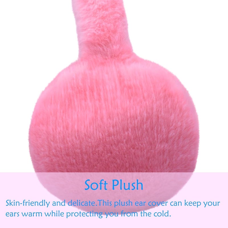 GSFY Ear Muffs Gloves Set for Kids Girls Adjustable Winter Sequin Faux Fur Windproof Warm Ear Warmer Outdoor - Image 4